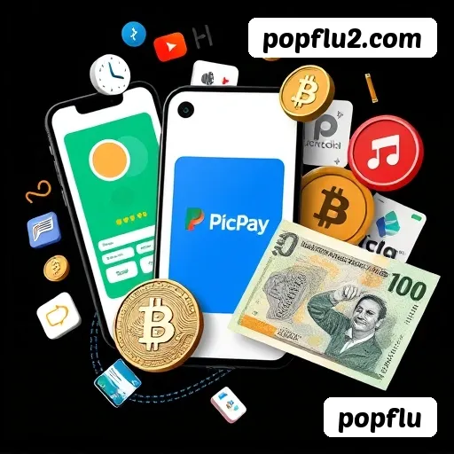 Conta popflu sincronizada site e app